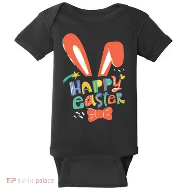 Happy Easter Bow  Baby Bodysuit