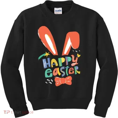 Happy Easter Bow  Kids Sweatshirt