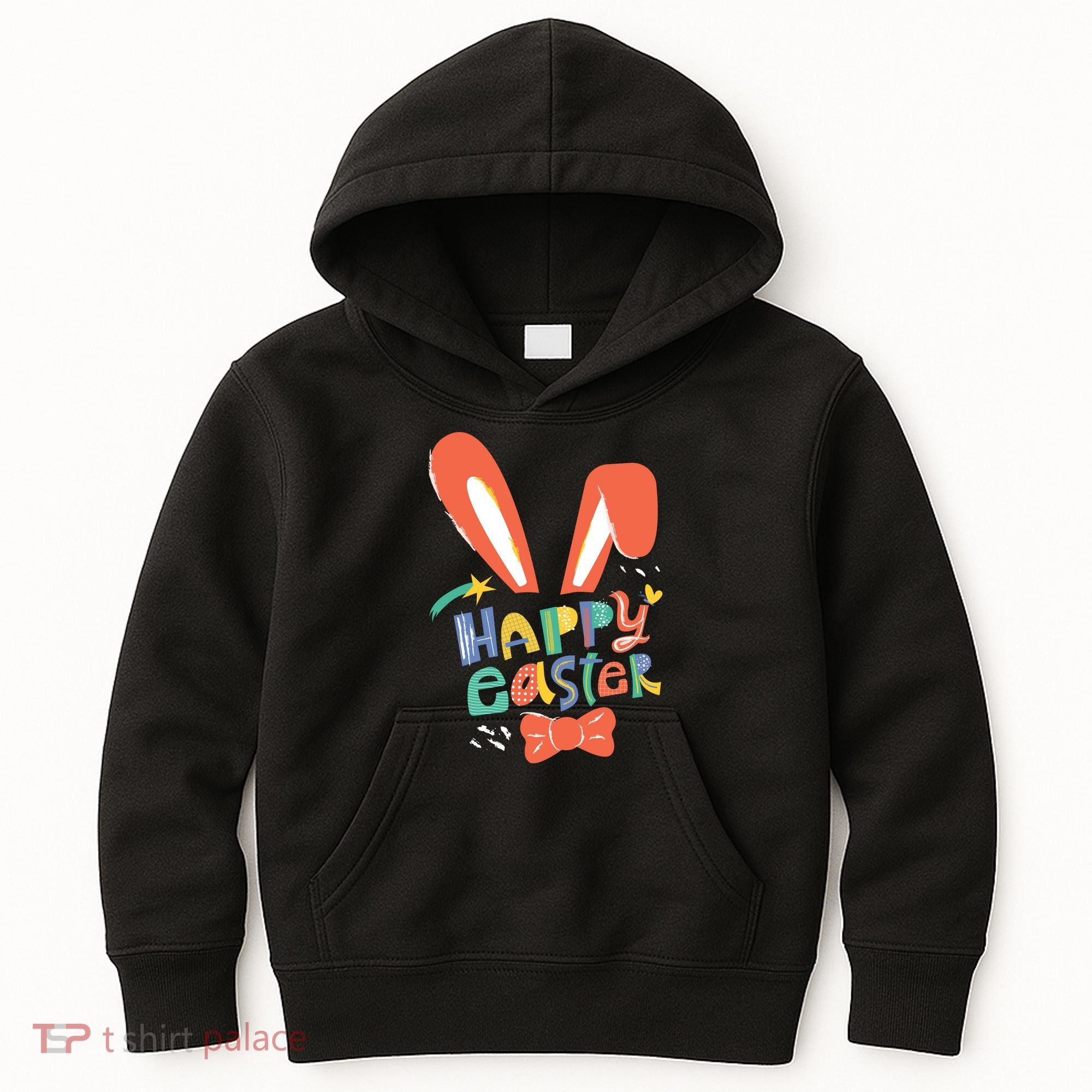 Happy Easter Bow  Kids Hoodie