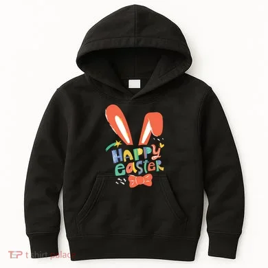 Happy Easter Bow Kids Hoodie