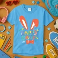 Happy Easter Bow  Kids T-Shirt thumb 3