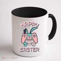 Happy Easter Bunny Game Controller Coffee Mug thumb 1