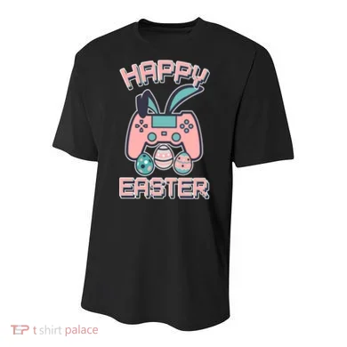 Happy Easter Bunny Game Controller Youth Performance Sprint T-Shirt