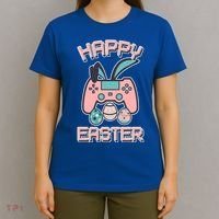 Happy Easter Bunny Game Controller T-Shirt thumb 4