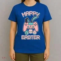 Happy Easter Bunny Game Controller T-Shirt thumb 4