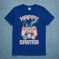 Happy Easter Bunny Game Controller T-Shirt thumb 5