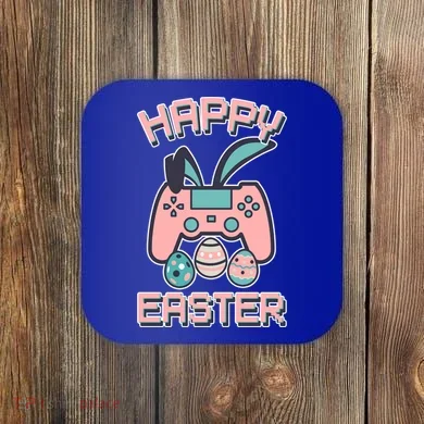 Happy Easter Bunny Game Controller Coaster