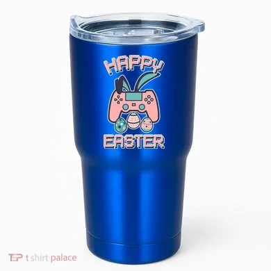 Happy Easter Bunny Game Controller Tumbler