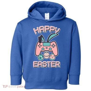 Happy Easter Bunny Game Controller Toddler Hoodie