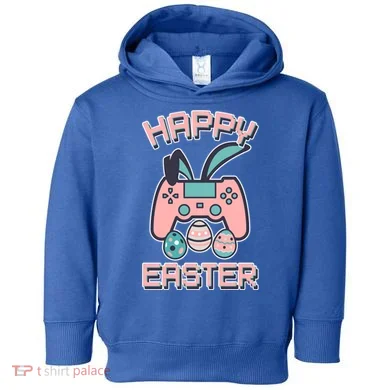 Happy Easter Bunny Game Controller Toddler Hoodie