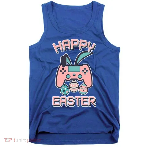 Happy Easter Bunny Game Controller Tank Top in the selected color
