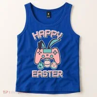 Happy Easter Bunny Game Controller Tank Top thumb 2