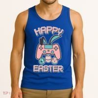 Happy Easter Bunny Game Controller Tank Top thumb 3