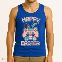 Happy Easter Bunny Game Controller Tank Top thumb 3