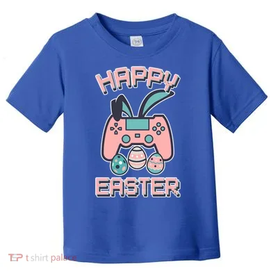 Happy Easter Bunny Game Controller Toddler T-Shirt