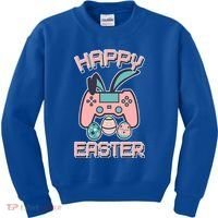 Happy Easter Bunny Game Controller Kids Sweatshirt thumb 0