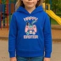 Happy Easter Bunny Game Controller Kids Hoodie thumb 3