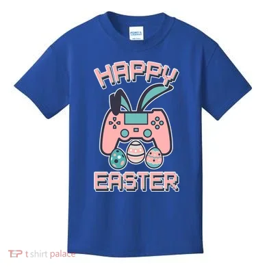 Happy Easter Bunny Game Controller Kids T-Shirt