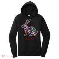 Happy Easter Bunny Rabbit Flowers Logo Women's Hoodie thumb 0