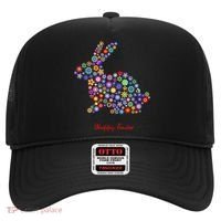 Happy Easter Bunny Rabbit Flowers Logo Hat thumb 0