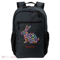 Happy Easter Bunny Rabbit Flowers Logo Backpack thumb 0