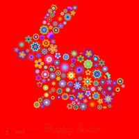 Happy Easter Bunny Rabbit Flowers Logo Santa Hat thumb 1