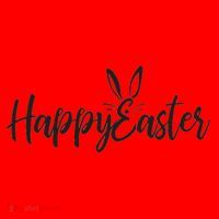 Happy Easter Cursive Signature Santa Hat thumb 1