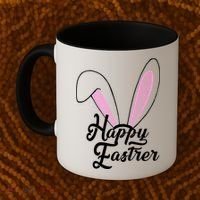 Happy Easter Cute Bunny Ears Coffee Mug thumb 2
