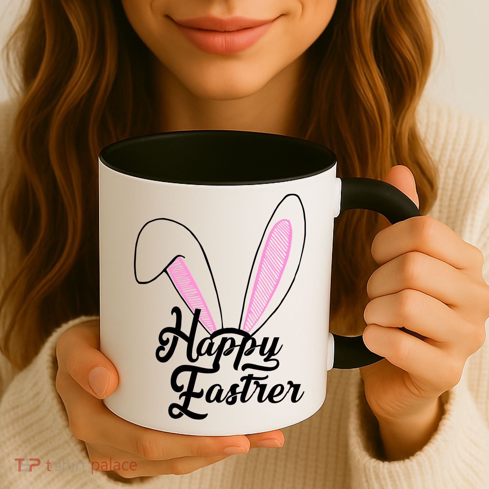 Happy Easter Cute Bunny Ears Coffee Mug
