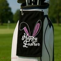 Happy Easter Cute Bunny Ears Golf Towel thumb 2