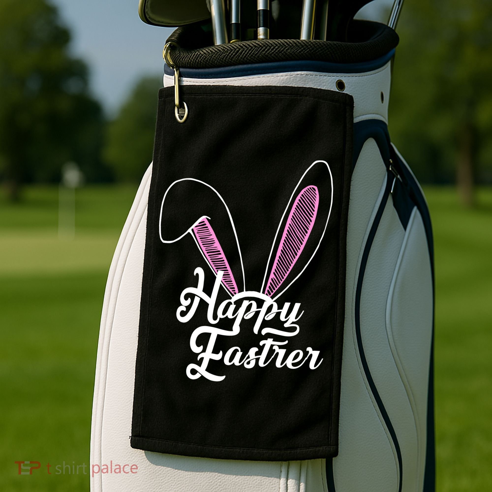 Happy Easter Cute Bunny Ears Golf Towel