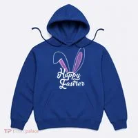 Happy Easter Cute Bunny Ears Hoodie thumb 0