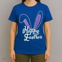 Happy Easter Cute Bunny Ears T-Shirt thumb 4