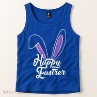 Happy Easter Cute Bunny Ears Tank Top thumb 2