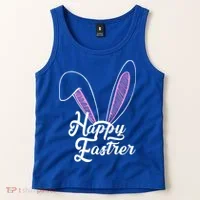 Happy Easter Cute Bunny Ears Tank Top thumb 2