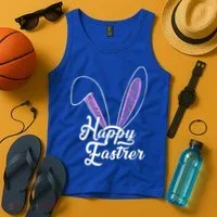 Happy Easter Cute Bunny Ears Tank Top thumb 4