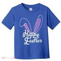 Happy Easter Cute Bunny Ears Toddler T-Shirt thumb 0