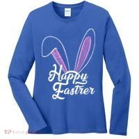 Happy Easter Cute Bunny Ears Women's Long Sleeve Shirt thumb 0