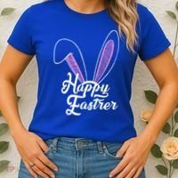 Happy Easter Cute Bunny Ears Women's T-Shirt thumb 2