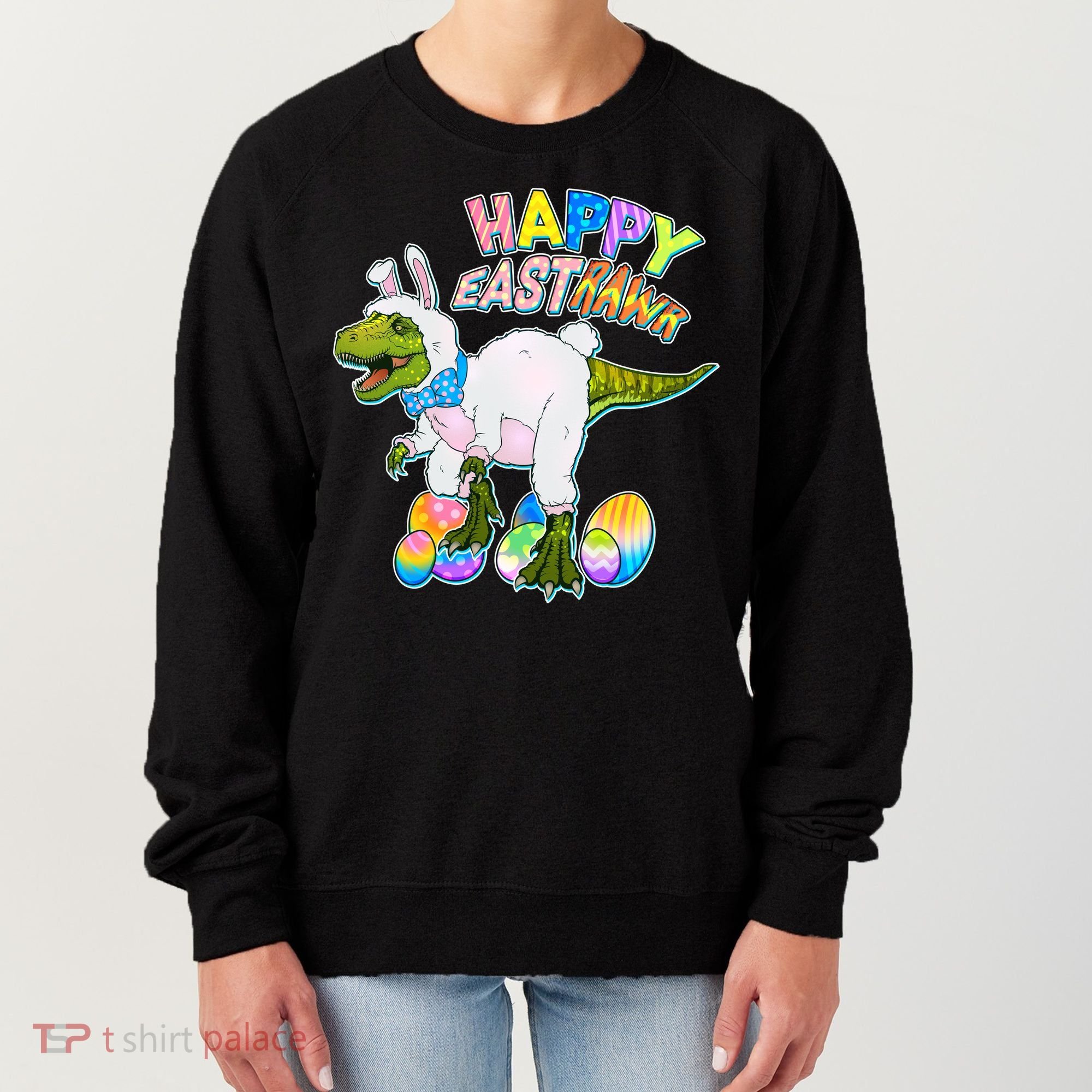 Happy Easter EastRawr T-Rex Women's Sweatshirt