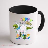 Happy Easter EastRawr T-Rex Coffee Mug thumb 1