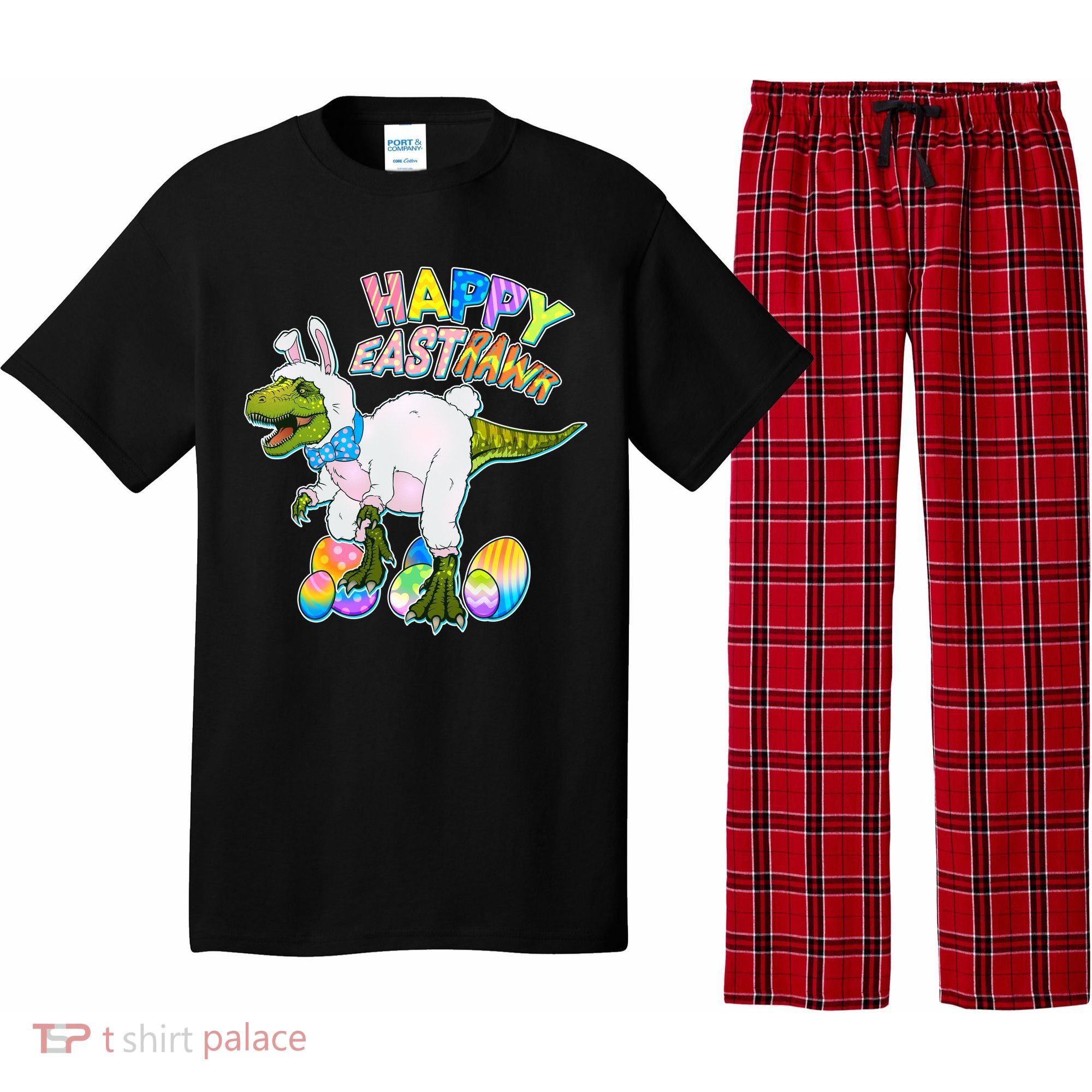 Happy Easter EastRawr T-Rex Pajama Set