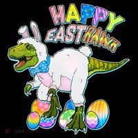 Happy Easter EastRawr T-Rex Women's Hoodie thumb 2