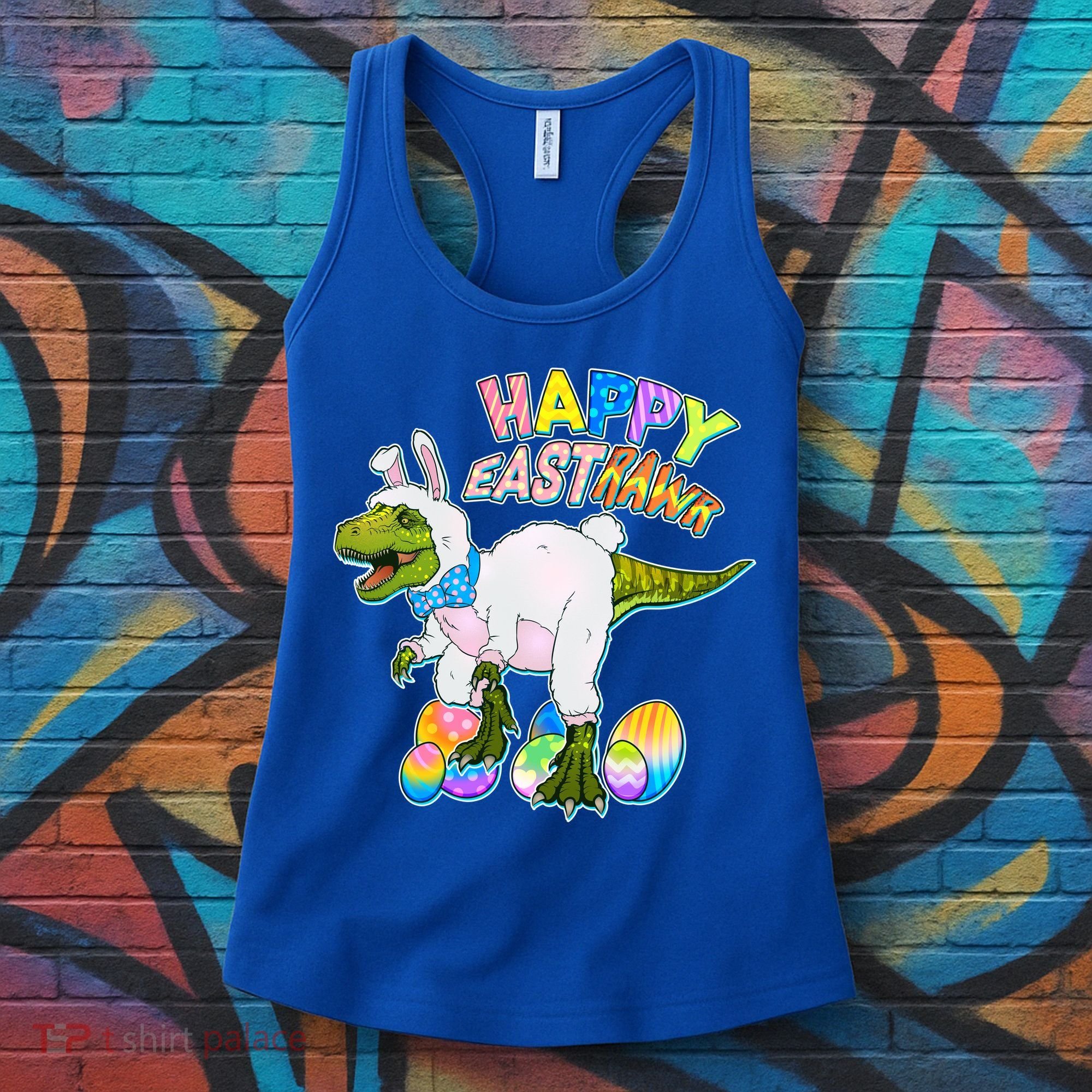 Happy Easter EastRawr T-Rex Women's Tank Top