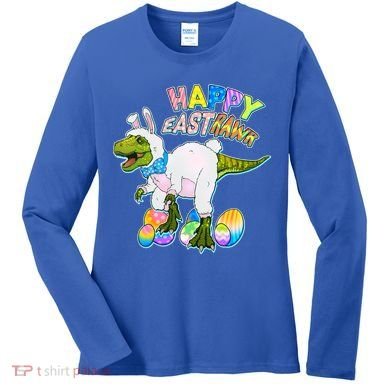 Happy Easter EastRawr T-Rex Women's Long Sleeve Shirt