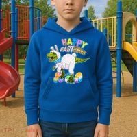 Happy Easter EastRawr T-Rex Kids Hoodie thumb 2