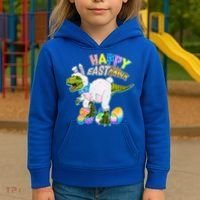 Happy Easter EastRawr T-Rex Kids Hoodie thumb 3