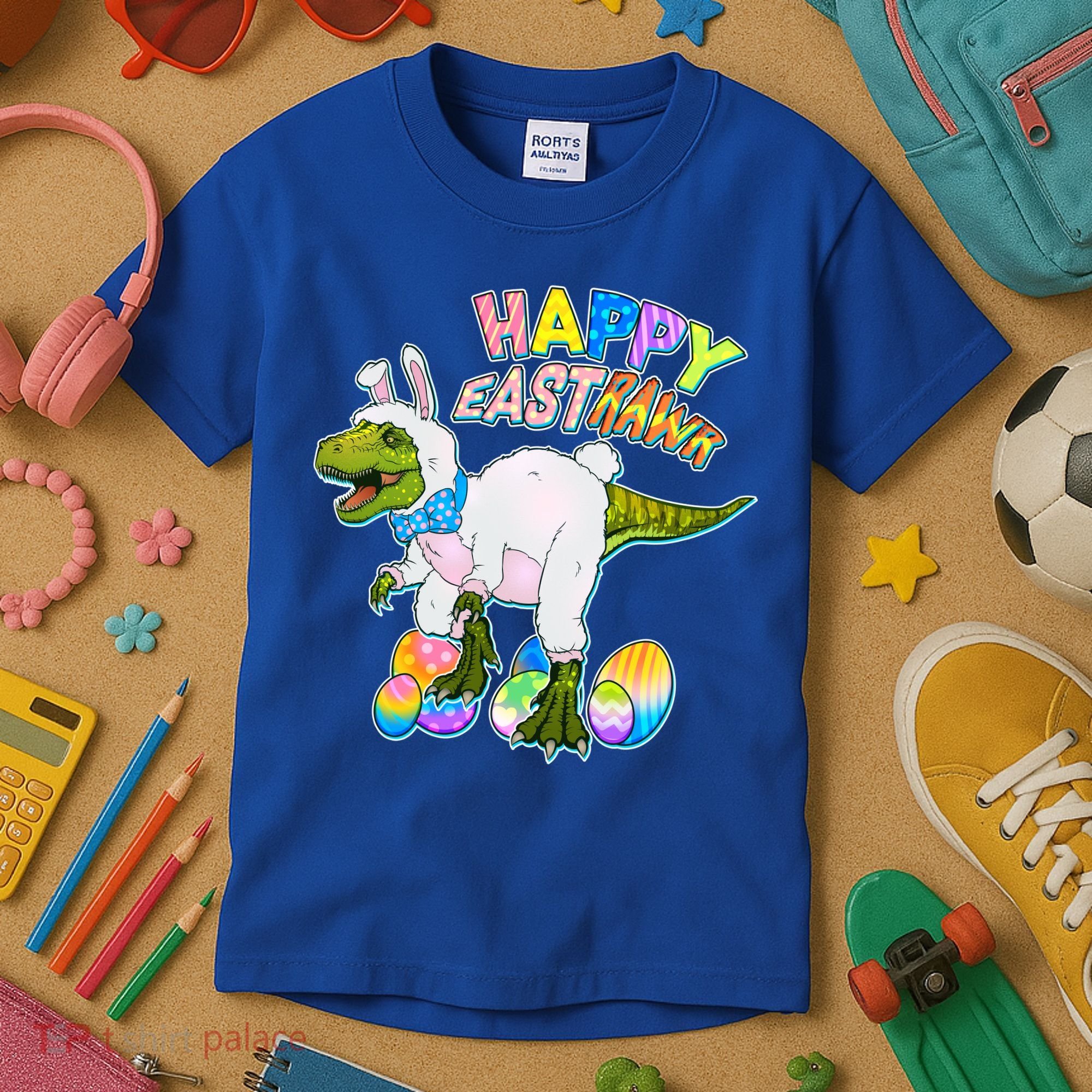Happy Easter EastRawr T-Rex Kids T-Shirt