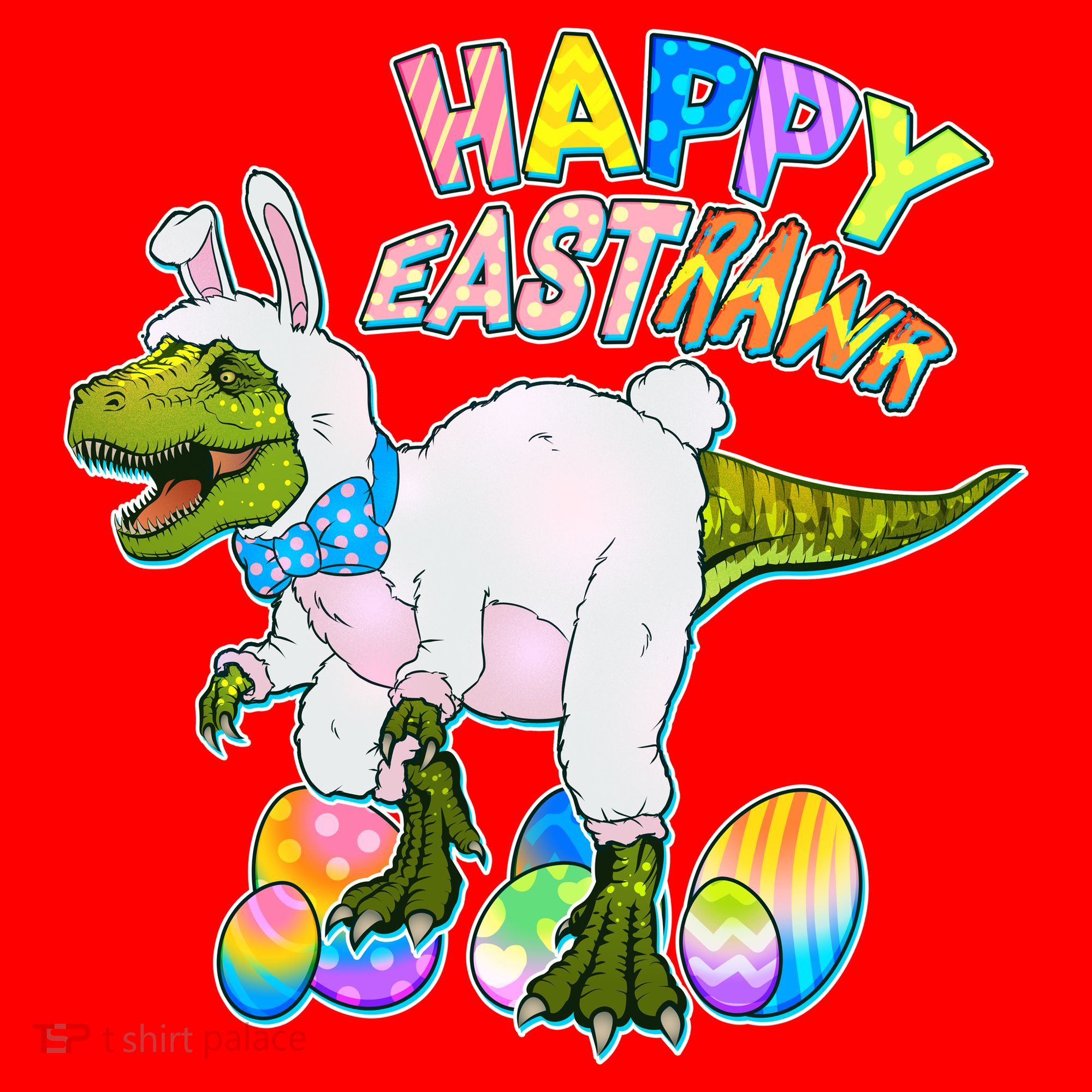 Happy Easter EastRawr T-Rex Santa Hat