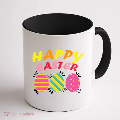 Happy Easter Eggs Coffee Mug back